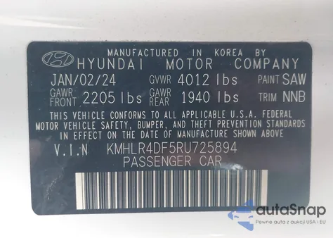 2024 Hyundai Elantra N Line from USA, damaged, VIN KMHLR4DF5RU725894